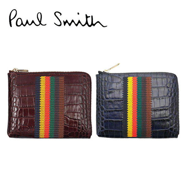 【10%OFFクーポン配布中 5/1〜5/6】 ポール・スミス コインケース Paul Smith 小銭入れ ワインレッド ネイビー メンズ M1A-5303-A40013