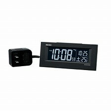【SEIKO CLOCK】セイコークロック製セイコー SEIKO 電波交流式デジタル 目覚まし時計 DL209K シルバー