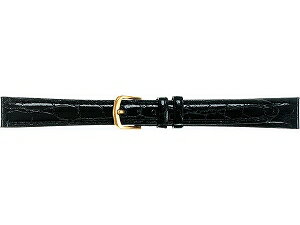 【SEIKO BAND】10mm セイコー 替えベルト 牛革ワニ型押（切身はっ水ステッチ付） 婦人用 黒色 DAA6【正規品】【返品不可】【ネコポス可】