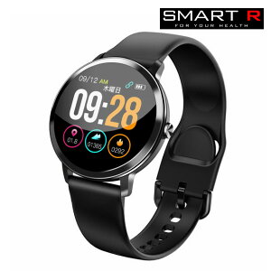 スマートR SMART-R B20 スマートウォッチ Android iOS対応 心拍計 活動量計 歩数計 ワークアウト管理 腕時計 デジタル アナログ ブラック メンズ レディース ユニセックス