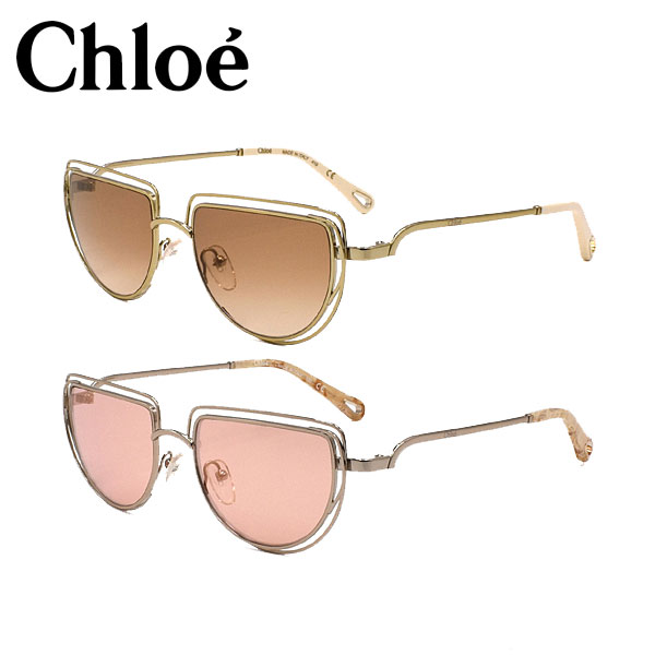 CHOLE - クロエ サングラス ユニセックス ゴールド×ブラウングラデ ローズゴールド×ピーチフレッシュ メンズ レディース CE164S-742 CE164S-876