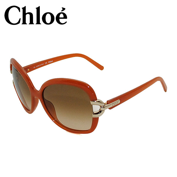 CHOLE - クロエ サングラス ユニセックス レッド×ブラウングラデ アジアンフィット メンズ レディース CE637S-204