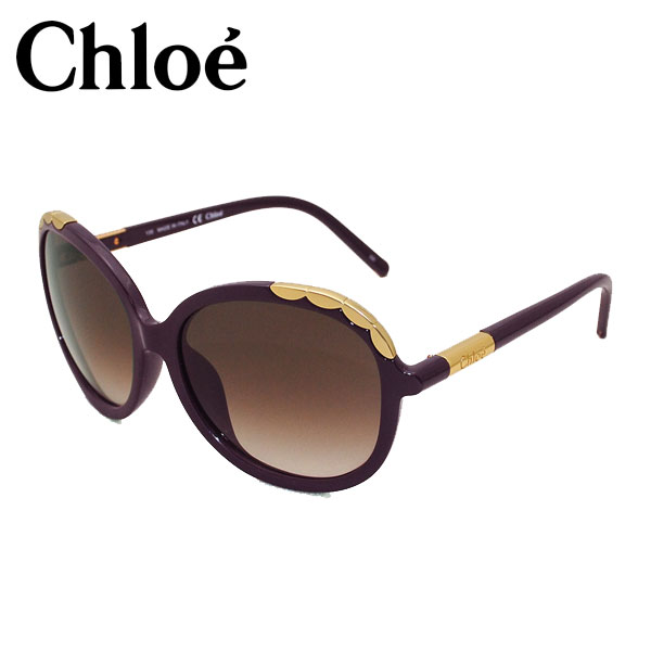 CHOLE - クロエ サングラス ユニセックス バイオレット×ブラウングラデ アジアンフィット メンズ レディース CE640SA-505
