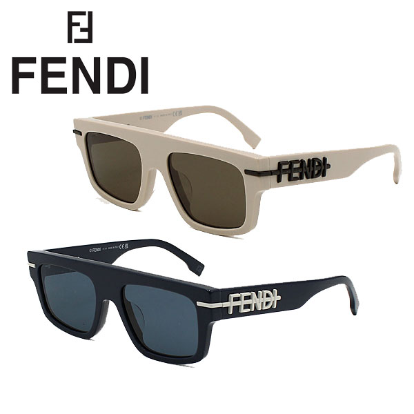 FENDI - 【10%OFFクーポン配布中 5/29〜6/2】フェンディ サングラス ユニセックス クリアブラウン×グレー ネイビー×ライトブルー アジアンフィット メンズ レディース FE40091U-57E-54 FE40091U-90A-54