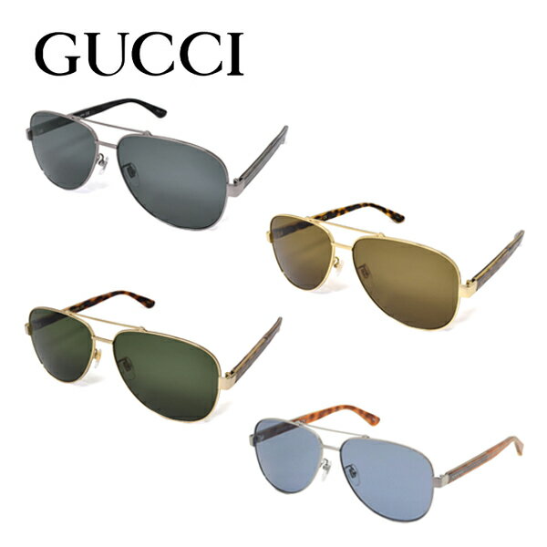 【10%OFFクーポン配布中 6/18〜6/21】 グッチ サングラス ユニセックス ガンメタ×グレー/ゴールド×ブラウン/ゴールド×グリーン/ルテニウム×ブルーグレー UV 紫外線カット GG0528S