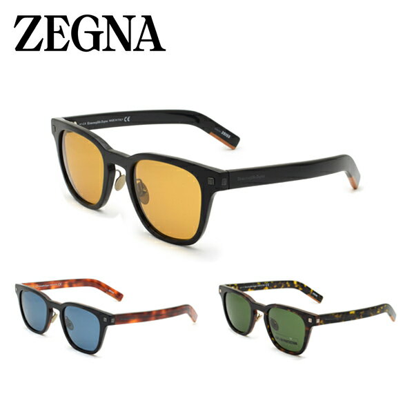 【最大2000円OFFクーポン 5/9〜5/16】ゼニア サングラス ユニセックス ブラック×オレンジ/ブラック/ハバナ×ブルーグレー/ハバナ×グリーン ZEGNA UVカット 紫外線カット メンズ レディース EZ0125-F
