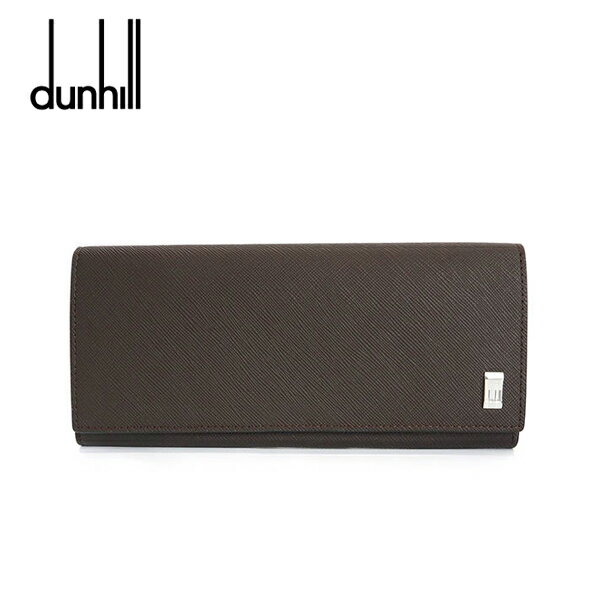 【10%OFFクーポン 5/18 0:00～5/21 9:59】ダンヒル Plain 財布 dunhill プレーン 長財布 二つ折り ダークブラウン 22R2P12PS201R