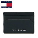 トミーヒルフィガー カードケース 名刺入れ ブランド 本革 メンズ ブラック TOMMY HILFIGER 正規品 AM0AM10467 BDS BK