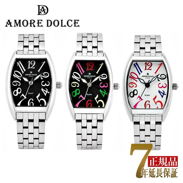 アモーレドルチェ レディース 腕時計 ブラック ホワイト AD18302SS-SSBK AD18302SS-SSBKCL AD18302SS-SSWHCL