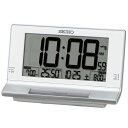【10%OFFクーポン配布中 8/1~8/3】 SEIKO セイコークロック ホワイト デジタル時計 電波クロック 目覚まし時計 SQ322S