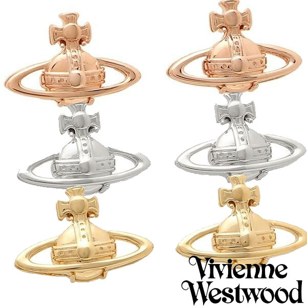 【10%OFFクーポン 5/18 0:00～5/21 9:59】Vivienne Westwood ヴィヴィアンウエストウッド レディース ピンクゴールドイエローゴールドシルバー ピアス オーブ 王冠 62010010