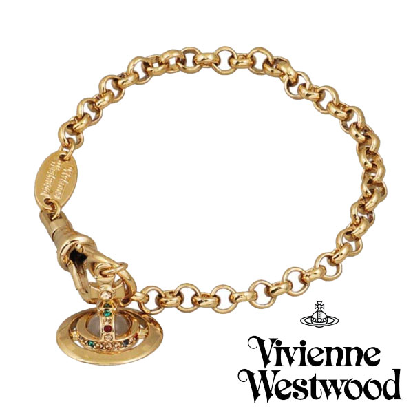 ヴィヴィアンウエストウッド 【10%OFFクーポン 6/1 0:00～6/2 9:59】Vivienne Westwood ヴィヴィアンウエストウッド レディース ゴールド ブレスレット オーブ 王冠 741467B-2