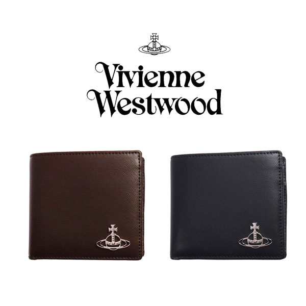 【最大2000円OFFクーポン 4/24 20:00～4/27 9:59】Vivienne Westwood ヴィヴィアンウエストウッド 財布 KENT ケント メンズ ブラック ブラウン VV-51010016-40187