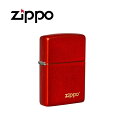 ジッポー アメリカ加工 ライター メンズ メタリックレッド ZIPPOロゴ ZIP-49475ZL
