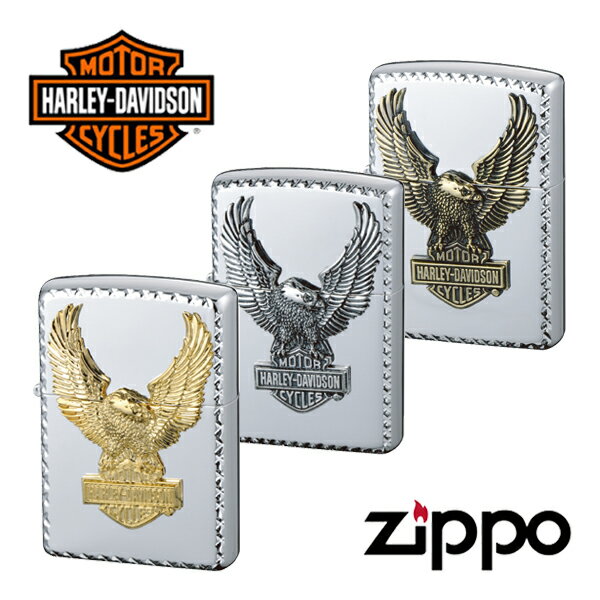 【最大2000円OFFクーポン 5/23 20:00～5/27 1:59】ジッポー ハーレーダビッドソン ライター ZIPPO Harley-Davidson イーグル シルバー 両面コーナーカット ZIP-HDP-2