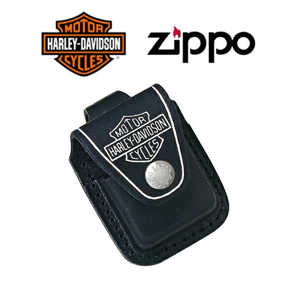ジッポー ハーレーダビッドソン ライター ZIPPO用ポーチ Harley-Davidson 革 レザー ケース ブラック ZIP-HDP-CASE-BK