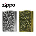 【最大2000円OFFクーポン 4/24 20:00～4/27 9:59】ジッポー 両面唐草 ライター ZIPPO エッチング アンティーク シルバー ゴールド ZIP-NK