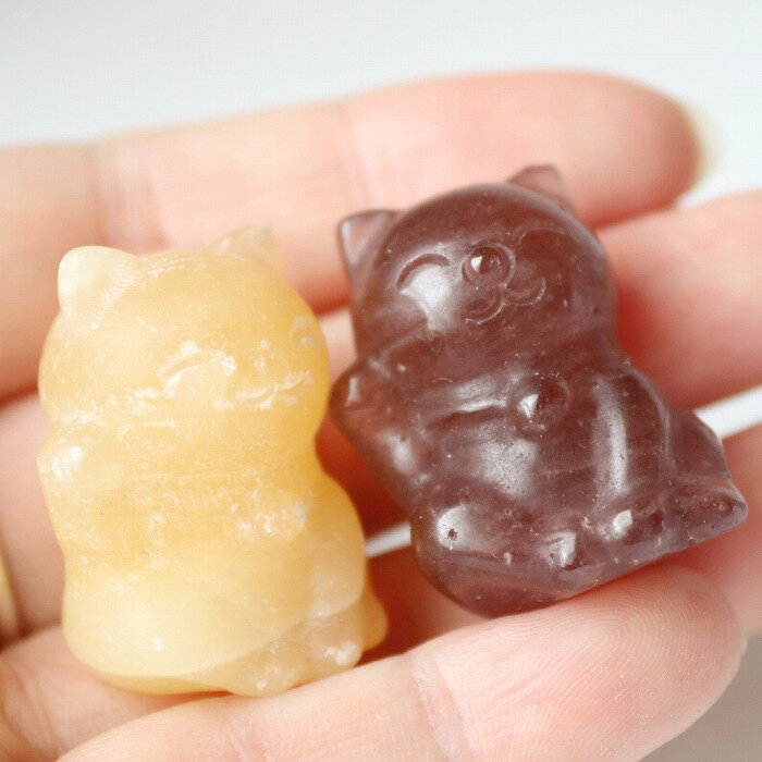 天然石 招き猫 縁起物 1個 ラッキーキャット 猫雑貨 置物 猫グッズ ハンドメイド ...
