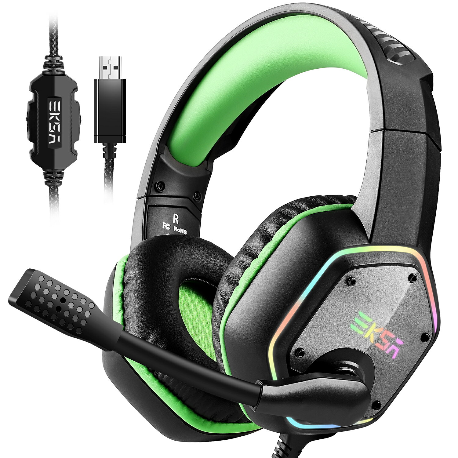 ゲーミングヘッドセット グリーン Razer BlackShark V2 X Green ゲーミングヘッドセット