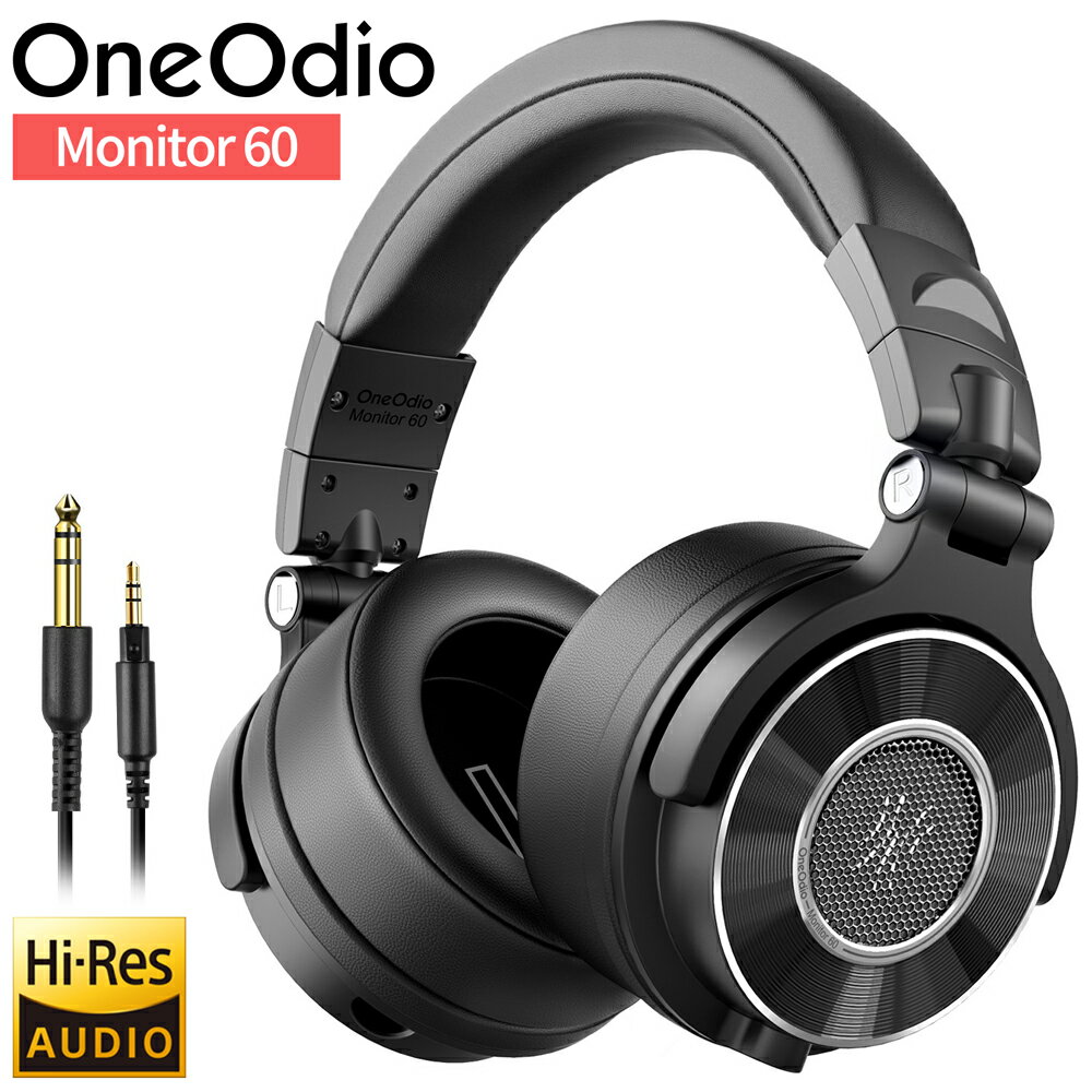 OneOdio Monitor60 高解像度 ヘッドホン 有線 マイク付き ハイレゾ Hi-res  ...