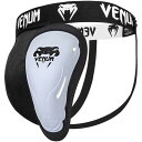 ヴェナム ヴェヌム VENUM Challenger ファールカップ付きサポーター 総合格闘技 空手 キックボクシング 野球 ラグビー アメフト ボクシング 白 XL