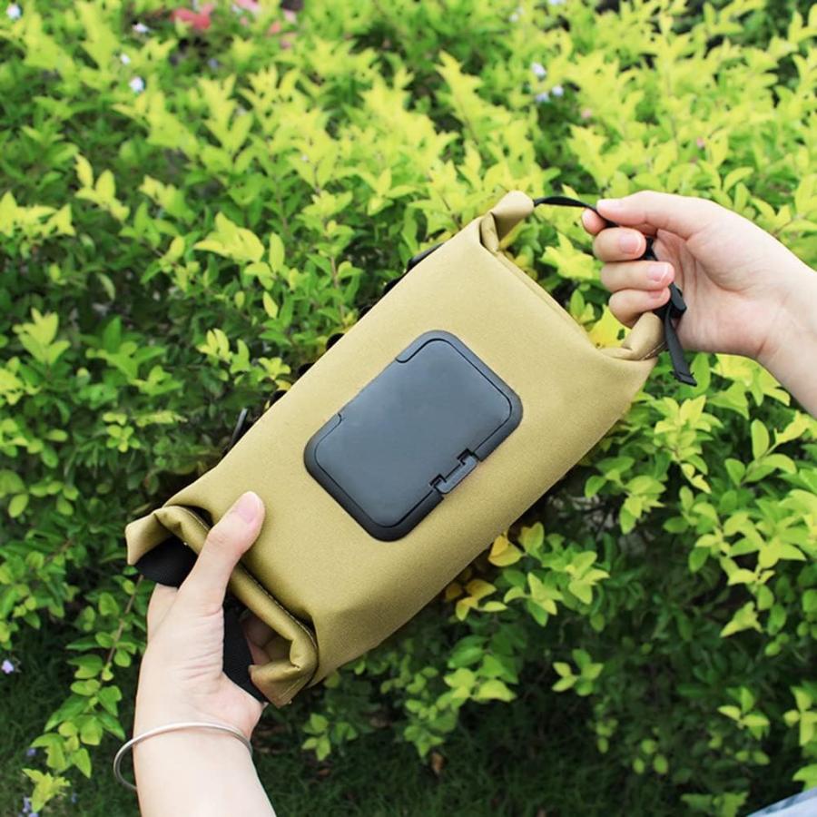 ウェットティッシュケース ホルダー ウェットティッシュカバー ウェットティッシュ 収納バッグ 多機能 ケース ポータブル 防水 吊り下げ アウトドア [3]