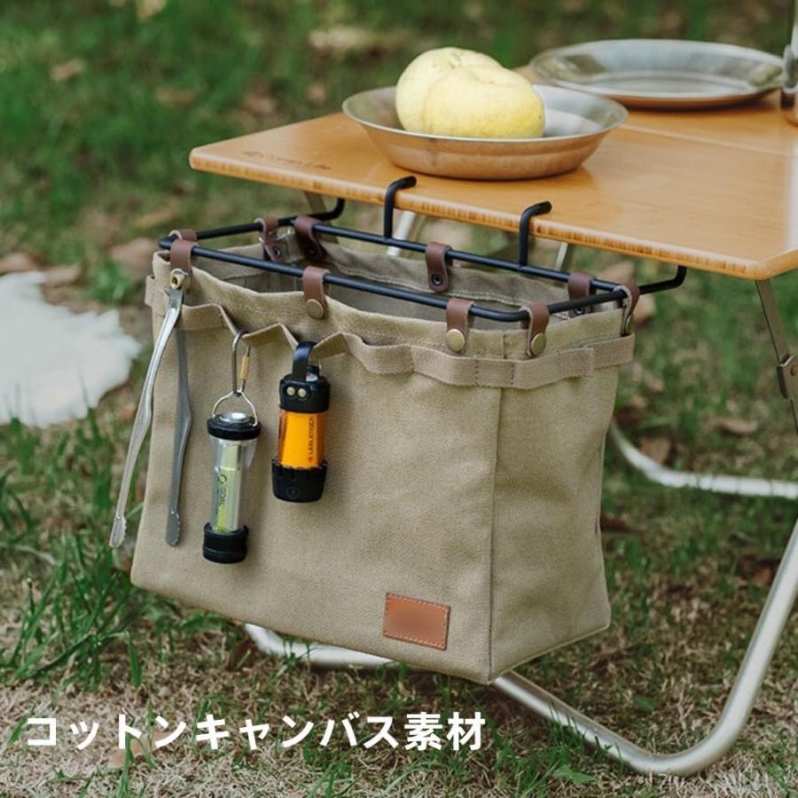 アウトドア テーブルサイドバッグ サイドボックス 収納バッグ 折りたたみ式 収納袋 キャンプ テーブル 収納 小物入れ