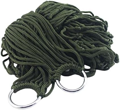 アウトドア ハンモック メッシュハンモック キャンプ ハンモック メッシュ生地 固定用ロープ付き グリーン