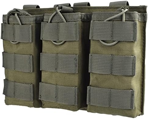 マガジンポーチ 3連 グリーン モール マグポーチ アウトドアギアポーチ サバゲー 弾倉ポーチ サバイバルゲーム 装備 タクティカルギア アウトドア 高耐久！速攻マガジンチェンジ！多機能マガジンポーチ 過酷なサバゲーフィールドでも活躍する、高耐久マガジンポーチです。 1000Dポリエステルを使用し、耐久性抜群。 面ファスナーで素早く開閉でき、メタル空気孔で湿気を逃がし、マガジンを清潔に保ちます。 ゴムバンドでしっかりと固定し、激しい動きにも対応。 モールシステム対応で、様々な装備に簡単に取り付けられます。 耐久性抜群: 1000Dポリエステルで長持ち 機能性: 面ファスナー開閉、メタル空気孔、ゴムバンド固定 汎用性: モールシステム対応 軽量コンパクト: 持ち運びしやすい 様々なシーンで活躍: サバゲー、登山、アウトドア ☆スピーディーなマガジンチェンジをしたいサバゲープレイヤー ☆多様な装備にカスタマイズしたい方 ☆アウトドアで必要なアイテムを安全に収納したい方 ・素材: 1000Dポリエステル ・サイズ:3連 ・カラー: グリーン ※ご注文後、直ちに発送手配を進めるため、ご注文後のキャンセルやお届け先ご住所などの変更には対応できません。 ※4営業日以内の発送後、4〜10日程度で到着予定となっております。 主にポスト投函の配送方法となりますが、発送状況により配送会社等が変更になる場合があります。