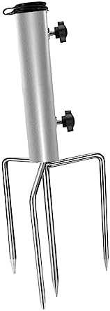 樂天商城 - ビーチパラソル スタンド アンカー 46cm 4本足 亜鉛メッキ 錆に強い パラソル立て 打ち込み式 安定 強風対策 海水浴 釣り キャンプ アウトドア
