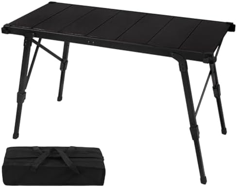 アウトドアテーブル 折りたたみテーブル 高さ調節 アルミ合金 キャンプテーブル 折りたたみ 軽量 95cm ピクニック BBQ 高さ調節可能で使いやすい！ アルミ合金製 アウトドア テーブル アウトドア テーブルは、軽量で丈夫なアルミ合金製。 キャンプ、バーベキュー、ピクニックなど、様々なアウトドアシーンで活躍します。 38cm～55cmまで高さを調節できるので、様々な用途に合わせて最適な高さで使用できます。 折りたたみ式でコンパクトに収納可能。 持ち運びにも便利です。 ☆ソロキャンプに最適！超軽量アルミ製折りたたみテーブル ☆車中泊に便利！コンパクトに収納できる多機能テーブル ☆おしゃれキャンパー必見！デザイン性と機能性を兼ね備えたテーブル ・材質: アルミニウム合金 ・カラー: ブラック ・重量: 3500g ・展開寸法: 長さ95cm×幅45cm×高さ38～55cm ・収納サイズ: 18cm×12.5cm×55cm ※ご注文後、直ちに発送手配を進めるため、ご注文後のキャンセルやお届け先ご住所などの変更には対応できません。 ※4営業日以内の発送後、4〜10日程度で到着予定となっております。 主にポスト投函の配送方法となりますが、発送状況により配送会社等が変更になる場合があります。