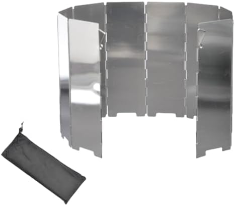 風防板 ウインドスクリーン 10プレート アルミ合金 折りたたみ キャンプ ストーブ 風よけ BBQ 軽量 収..