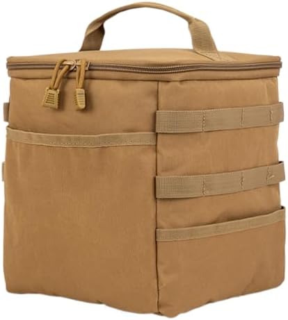 樂天商城 - ギアケース ギアバッグ ソフトコンテナ 収納バッグ 10L オーガナイザー 大容量 食器 ガス キャニスター 21.5x21.5x23.5cm キャンプ アウトドア 多機能 カスタマイズ可能 サンドベージュ