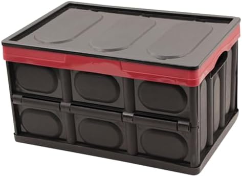 折りたたみコンテナ コンテナボックス 折り畳み式コンテナ ギア収納ボックス 28L アウトドア キャンプ 折りたたみ 大容量 車 ピクニック 38.5x28.5x22cm 多機能 頑丈 ブラック