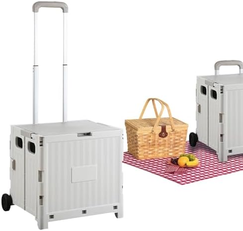 キャリーコンテナ キャリーカート キャンプカート 収納ボックス 折り畳み式 キャンプカート 大容量 ダ..