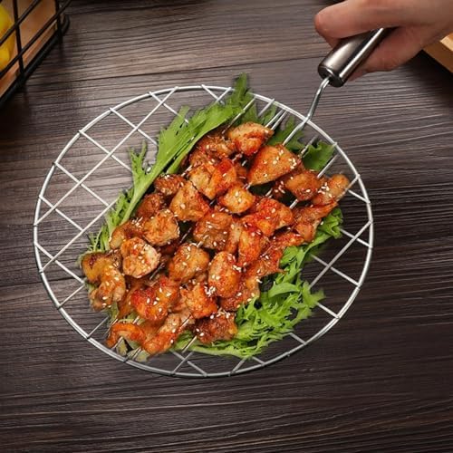 焼き網 ロースター ワイヤーロースター ステンレス製 丸型 ハンドル付き ロースト...