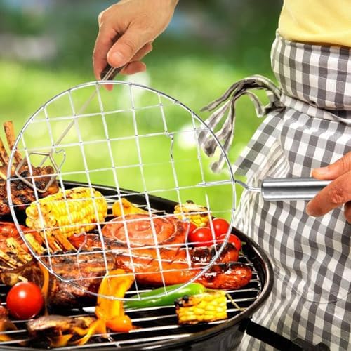 焼き網 ロースター ワイヤーロースター ステンレス製 丸型 ハンドル付き ロースト...