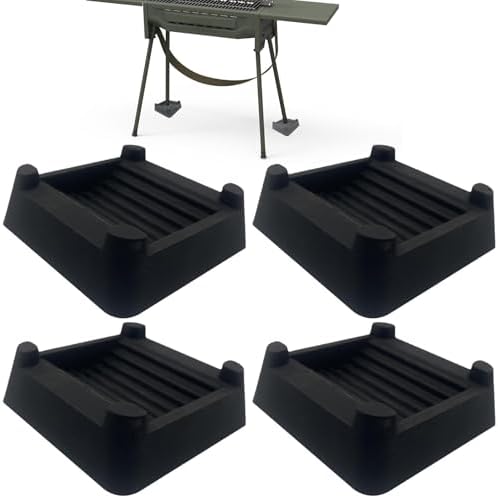 グリル スタンド 脚カバー ゴムパッド アクセサリー スキレット レベリング シムキット グリドル用 平..