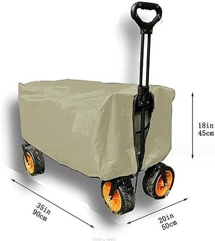 ワゴンカートカバー 折りたたみ式カート 90x50x45cm オックスフォード生地 防水 耐引裂性 アウトドア キャンプ