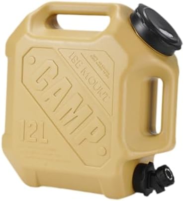 ウォータータンク 12L大容量 蛇口付き ポリタンク 黒 PE/PP素材 2025新開発 キャンプ アウトドア