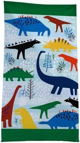 スイミングタオル 恐竜柄 鮮やか プリント 柔らかい 快適 ビーチ プール スパ用 アウトドア キャンプ