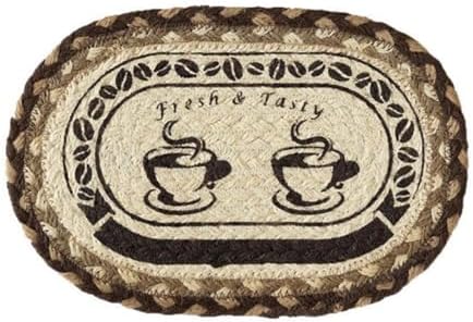 ランチョンマット 麻 ロープ 編み カフェ インテリア 楕円形 38cm 28cm 手織り プレースマット ボヘミアン 雑貨 テーブル デコレーション キャンプ アウトドア 雰囲気づくり