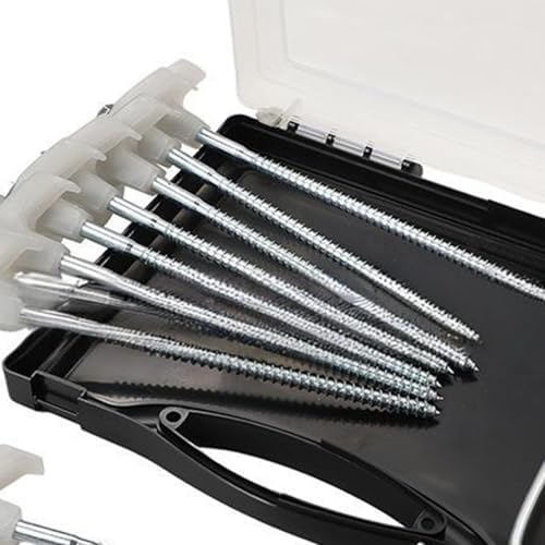 ペグ 10本セット ねじ込み式 20cm スチール製 収納ケース付 強力 ペグセット スク...