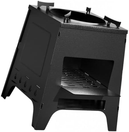 多機能 キャンプ用バーナー炉 薪ストーブ ポータブル 屋外ガーデン バーベキュー ...