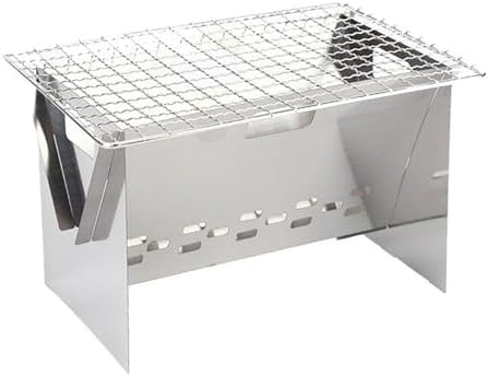 BBQグリル コンパクト キャンプ ストーブ 取り外し可能 ミニチャコールグリル ポー...