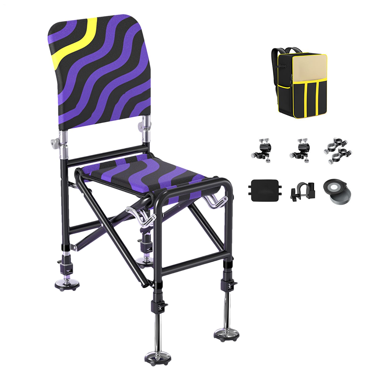 樂天商城 - 折りたたみ 釣り椅子 調整可能 キャンプスツール ポータブル ピクニックシート 頑丈 安定 クイックセットアップ 簡単収納 高機能 アウトドア 登山 ハイキング バックパッキング 釣り キャンプ レジャー 軽量 コンパクト