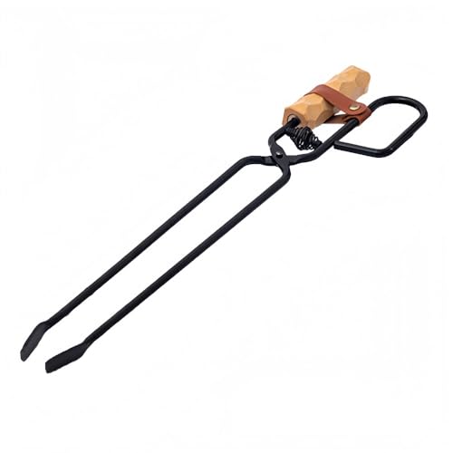 樂天商城 - 火バサミ 薪ばさみ 炭ばさみ 焚き火 道具 キャンプ用品 BBQ トング ダックビル型 鉄製 全長47cm 木製ハンドル 防熱 滑り止め 焚火台 バーベキュー 暖炉 アウトドア