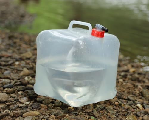Rakuten - ウォータータンク 20L 折りたたみ ポリタンク 水タンク 給水袋 蛇口付き 携帯用 非常用給水バッグ 災害 防災グッズ キャンプ アウトドア レジャー 避難用品