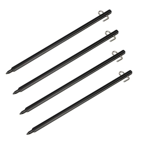 Rakuten - テントペグ 4本セット アルミ合金製 30cm 頑丈 軽量 グラウンドペグ キャンプ用品 テント固定 タープ用 設営 アウトドア用品 砂浜 草地 岩場