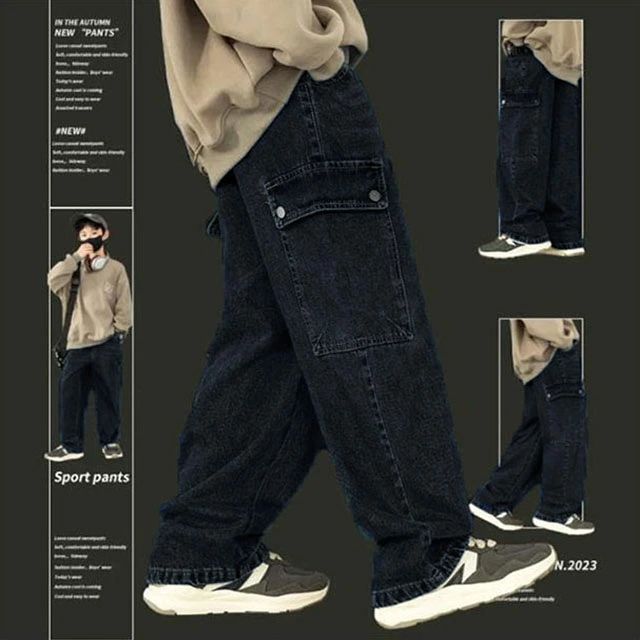 ジーンズ 子供服 カーゴパンツ ゆったり デニムパンツ デニムパンツ ボトムス ジーパン キッズ ジュニア ウエスト 3
